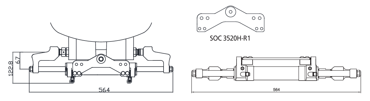 Komplett sett SEAFIRST Hydraulisk Styring MO350H pakke 350 HK 521002