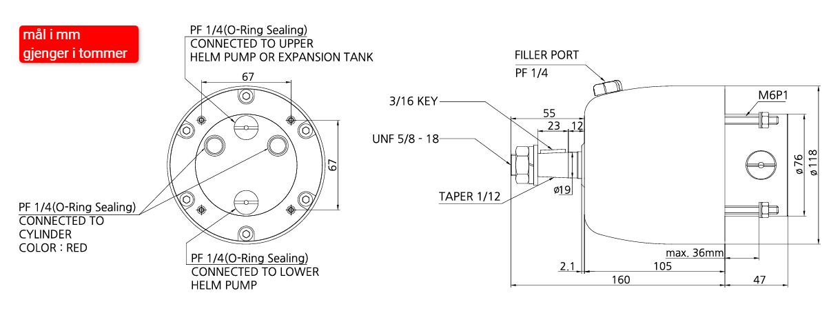 Rattpumper SEAFIRST Kit for ekstra styreposisjon DHK3825 MO350H MO700H