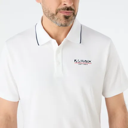 TShirt MUSTO 1964 UV ShortSleeve Polo Pique Hvit Str S 82565002S