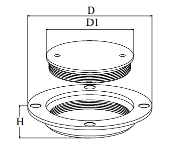 UkjentNivå3 Inspeksjonsluke i syrefast stål Diameter 140 mm S5903A010060