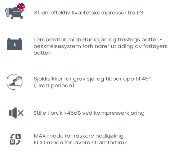 Kjøleskuff SEATHON D30 20 liter LED Display