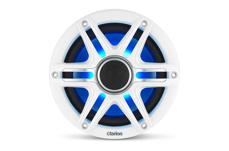 Båthøyttaler CLARION CMSP771RGBSWG marinehøyttalere Premium series 77 med LED 60W 2006380
