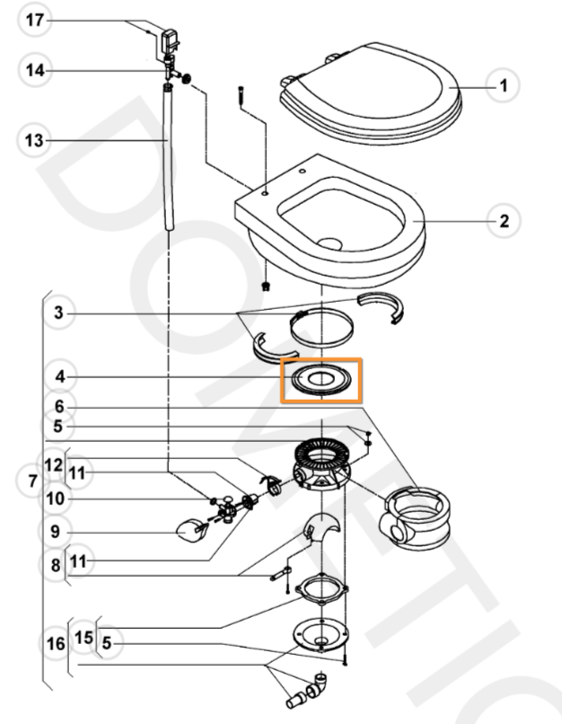 Ukjent3 DOMETIC Flush ball seals Replacement undefined