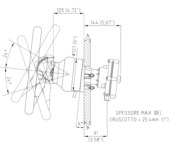 Styresnekke ULTRAFLEX T81FC Til M66 kabel for tiltmekanisme X52 1002481