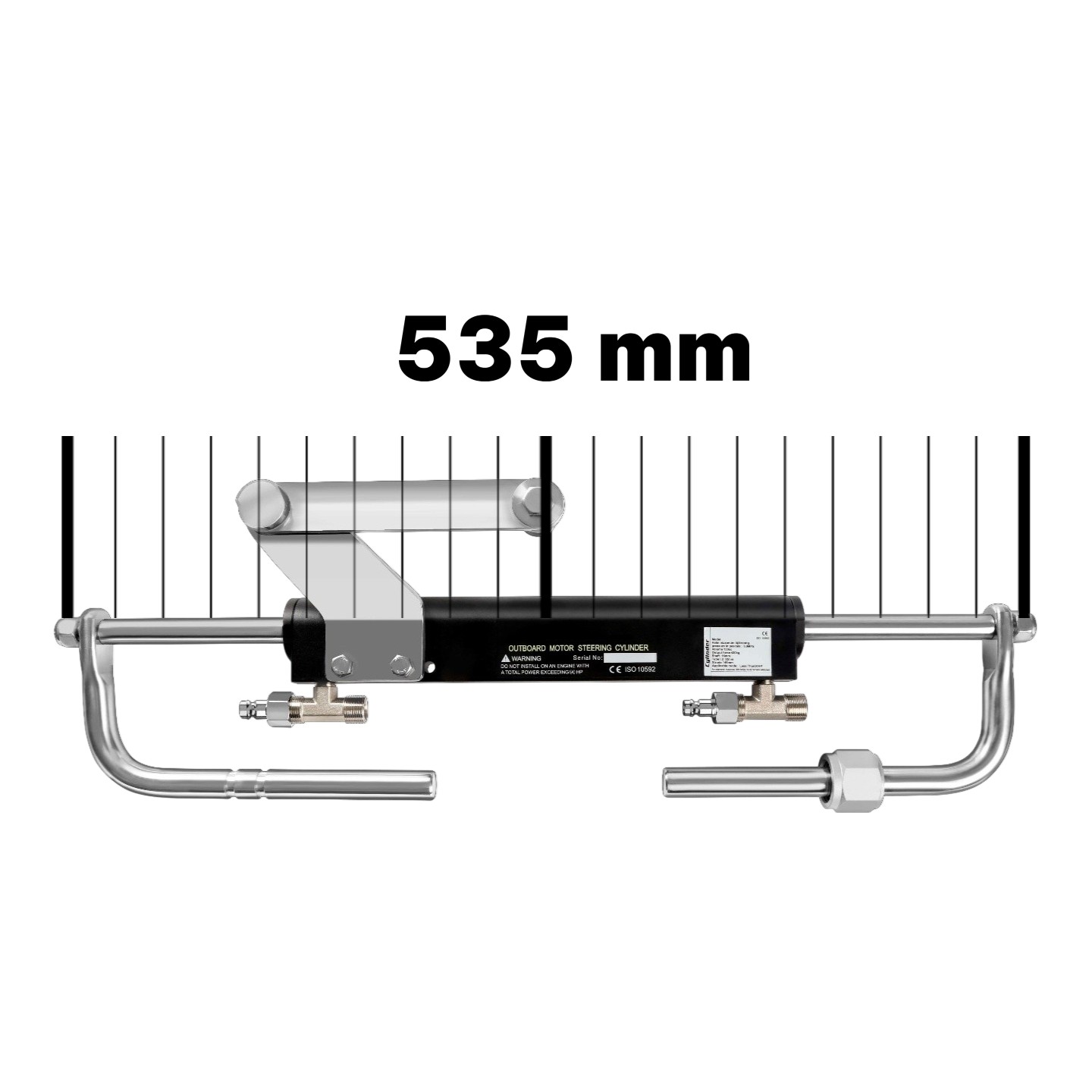 Komplett sett NORDFLEX Hydraulisk styring KIT opptil 90 hk 1002716