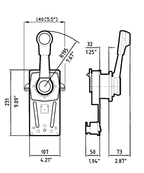 Kontrollboks ULTRAFLEX B85 mseilbåthåndtak 1002785