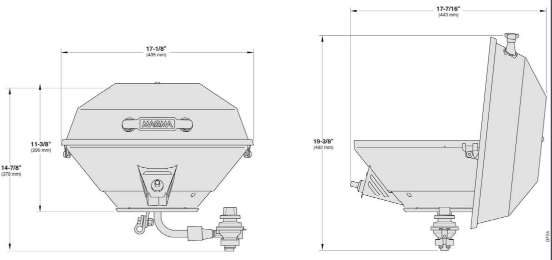 Grill MAGMA Gassgrill Kettle std size Ø38cm Uten elektronisk tenning 1032144mpiezo