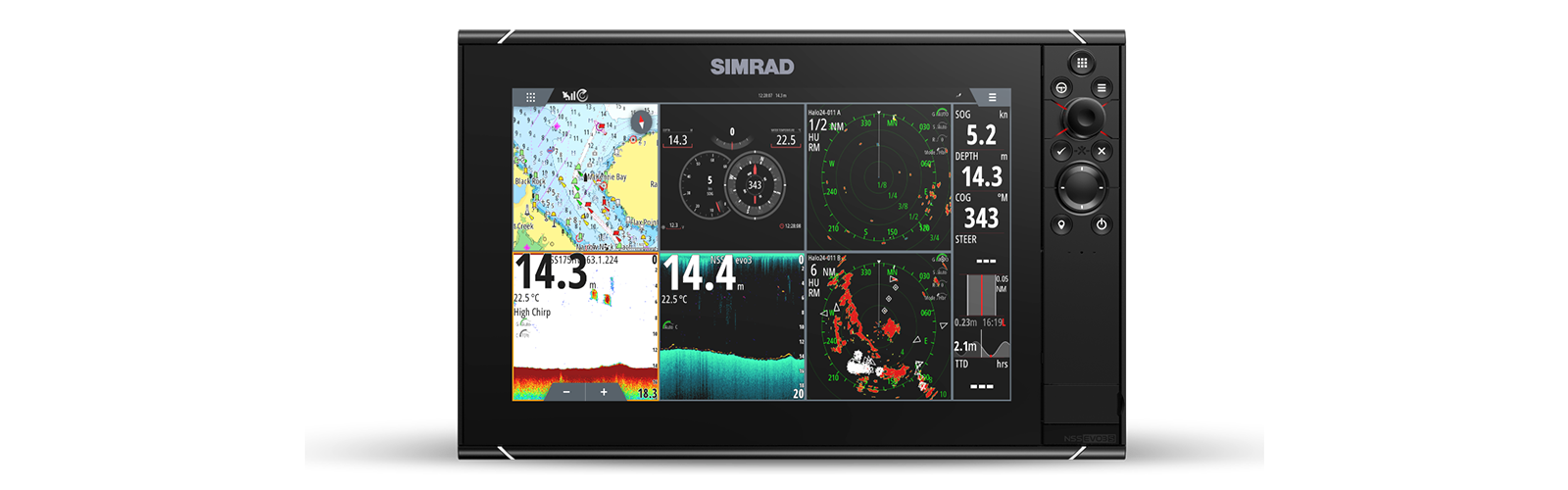 Kartplotter SIMRAD NSS 9 evo3S med ekkolodd 1073057