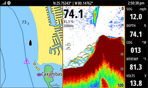 Kartplotter SIMRAD Cruise m 20083 kHz svinger 5 7 og 9 ekkolodd H1073073