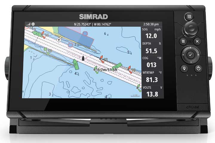 Kartplotter SIMRAD Cruise 7 m 20083kHz svinger mekkolodd 1073075