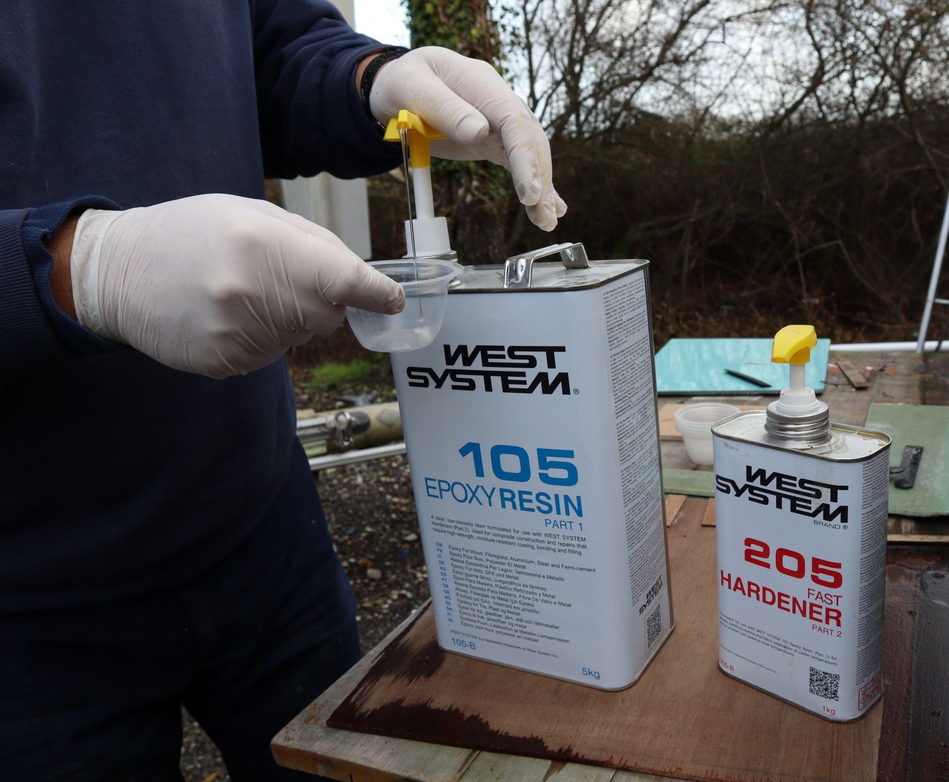 Lim WEST SYSTEM G5 Hurtigepoxy 200 g Herdet på 5 min 1085020