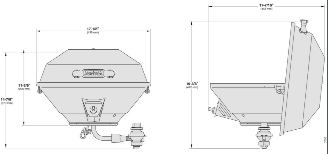 Grill MAGMA Gassgrill Kettle std size Ø38cm melektronisk tenning 532025