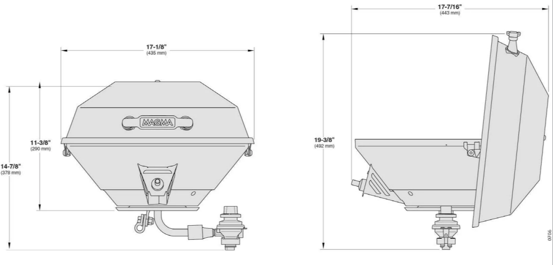 Grill MAGMA Gassgrill Kettle Party size Ø43cm melektronisk tenning 1032141