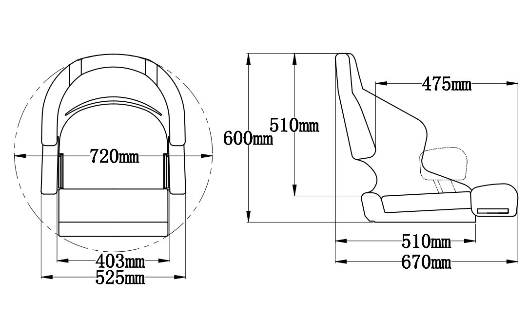 Båtstoler MARINVENT Båtstol H52 flipup Sortkarbon Marine vinyl 1044248