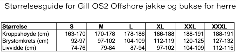 Seiljakke GILL OS2 Offshore Herre Str XL Rød 1086070