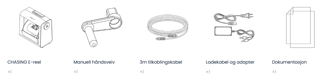 Tilbehør CHASING EReel Elektrisk kabeltrommel ukabel 114017