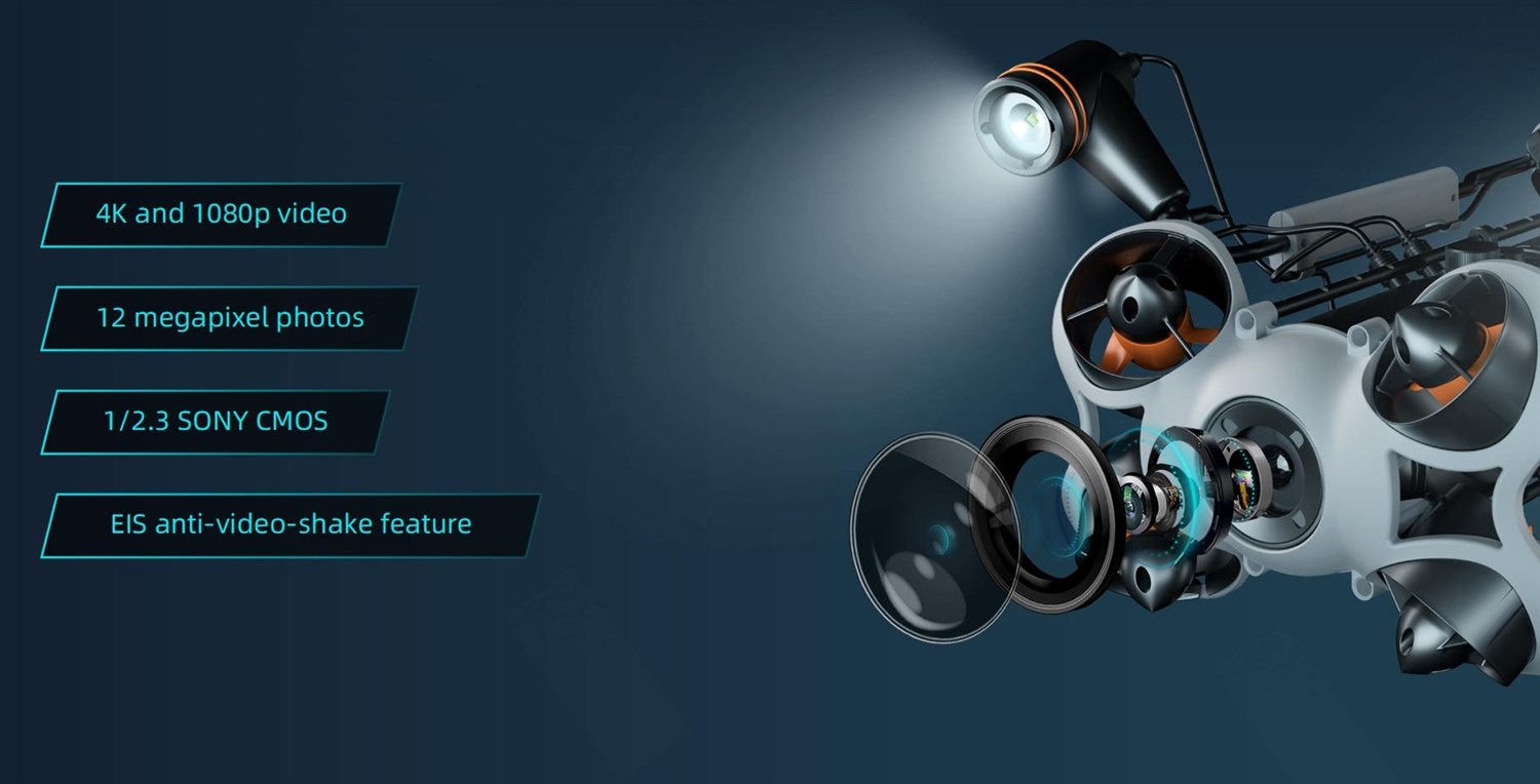 Undervannsdrone ROV Proff CHASING M2 Pro Max 200m dybde 4K video 400m rekkevidde 119679