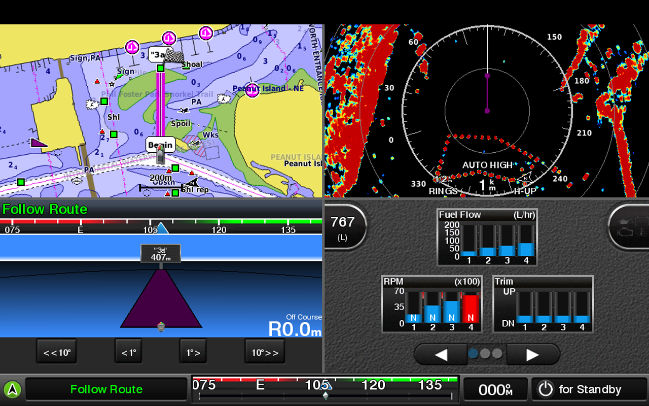 Kartplotter GARMIN GPSMAP 1222 121 1280x800 px 0100174100