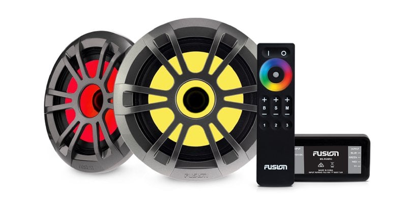 Båthøyttaler FUSION EL Serieshøyttalere 65 80watts sort sports høyttaler par 0100208010