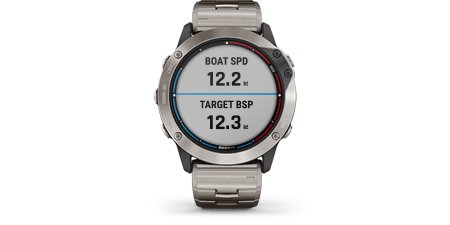 Seilklokke GARMIN Quatix 6 Safirglass Cyan silikon klokkerem 0100215895