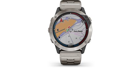 Seilklokke GARMIN Quatix 6 Safirglass Cyan silikon klokkerem 0100215895