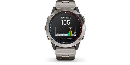 Seilklokke GARMIN Quatix 6 Safirglass Cyan silikon klokkerem 0100215895