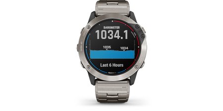 Seilklokke GARMIN Quatix 6 Safirglass Cyan silikon klokkerem 0100215895
