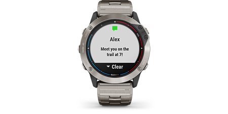 Seilklokke GARMIN Quatix 6 Safirglass Cyan silikon klokkerem 0100215895
