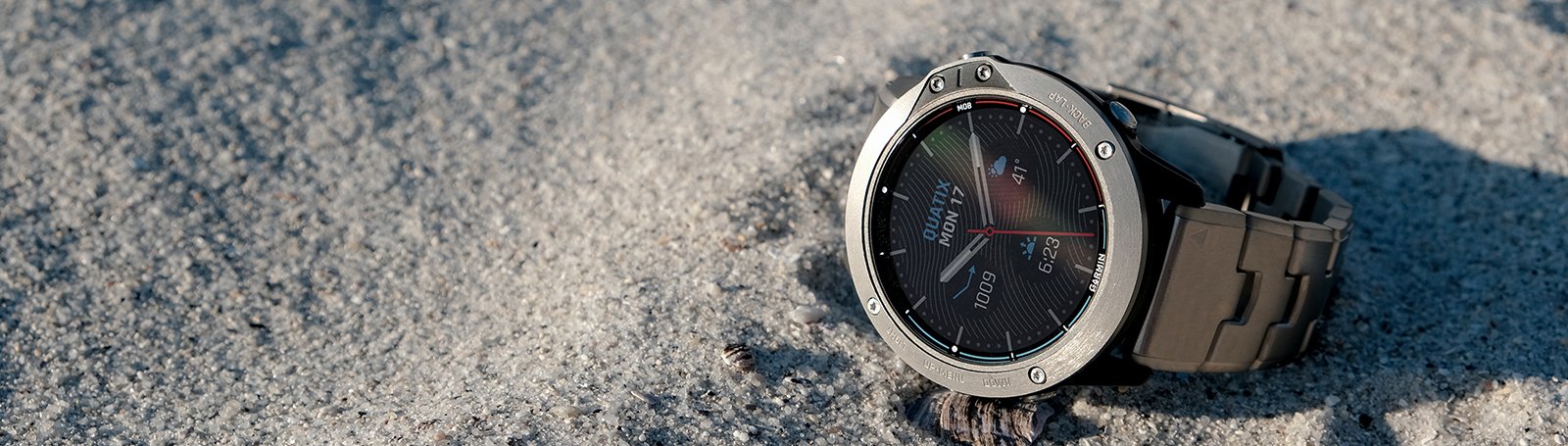 Seilklokke GARMIN Quatix 6 Safirglass Cyan silikon klokkerem 0100215895