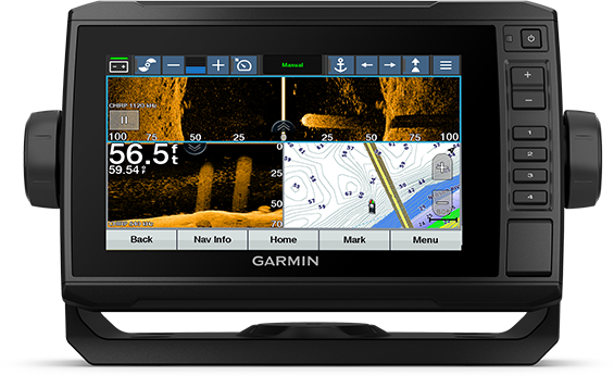 Kartplotter GARMIN ECHOMAP UHD 72cv 7 ClearVü usvinger 0100233300