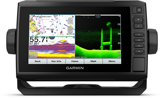 Kartplotter GARMIN ECHOMAP UHD 72cv 7 ClearVü usvinger 0100233300