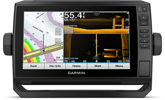 Kartplotter GARMIN ECHOMAP UHD 92sv 9 ClearVü og SideVü usvinger 0100234100
