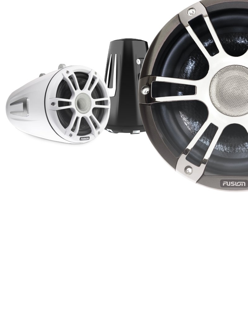 Båthøyttaler FUSION Signature 3 65 230W CRGBW hvite marine Waketower høyttalere 0100243801