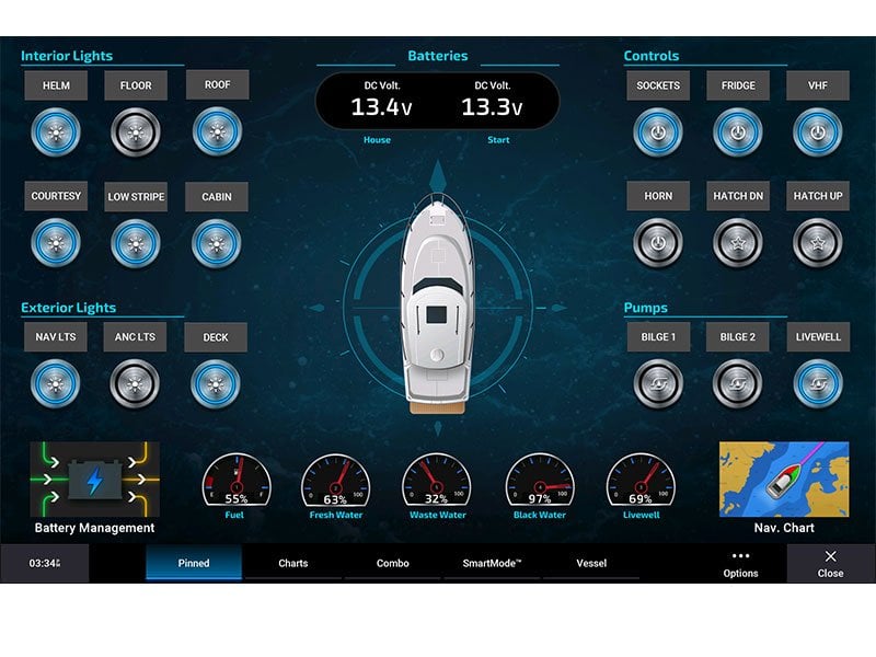 Digital Switching GARMIN Boat Switch Avansert elektrisk styring fra plotteren 0100273500