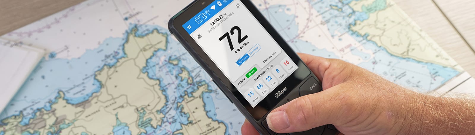 VHF og AIS CORTEX V1 VHFradio med SmartAIS SOTDMA m ekstern fartøysovervåkning 0100281420