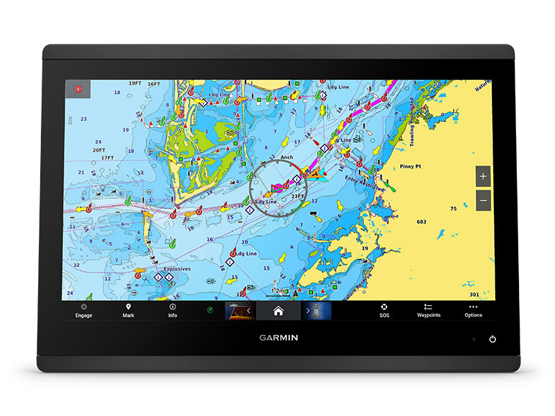 Kartplotter GARMIN GPSMAP 1623 16 Multitouch uekkolodd 0100291900