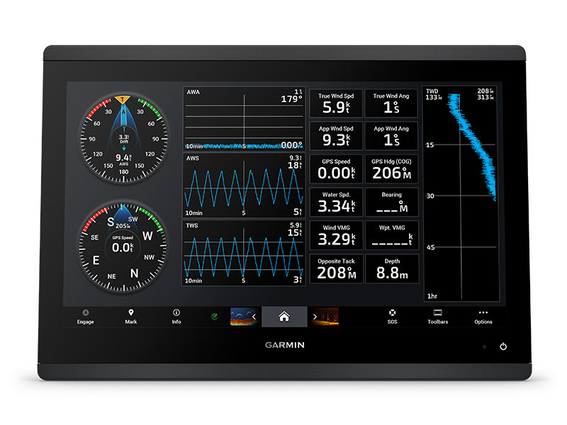 Kartplotter GARMIN GPSMAP 1623xsv mekko 16 IPS Touch MFD usvinger 0100291902