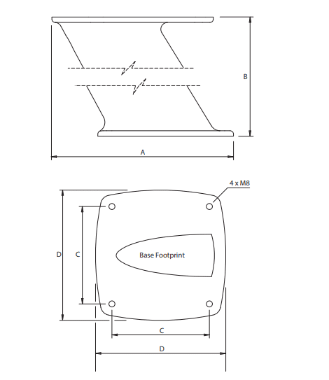 Radarfeste SCANSTRUT PT2004 PowerTower for 1824 kompositt 0210006000