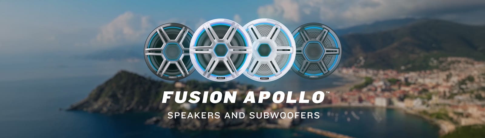 Båthøyttaler FUSION Apollo Høyttalere 88 LEDHøyttalere Sportsgrått gitter 0100291823