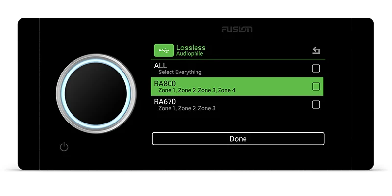 Device FUSION Apollo MSRA800 Marine stereo med touch Wifi 0100293701