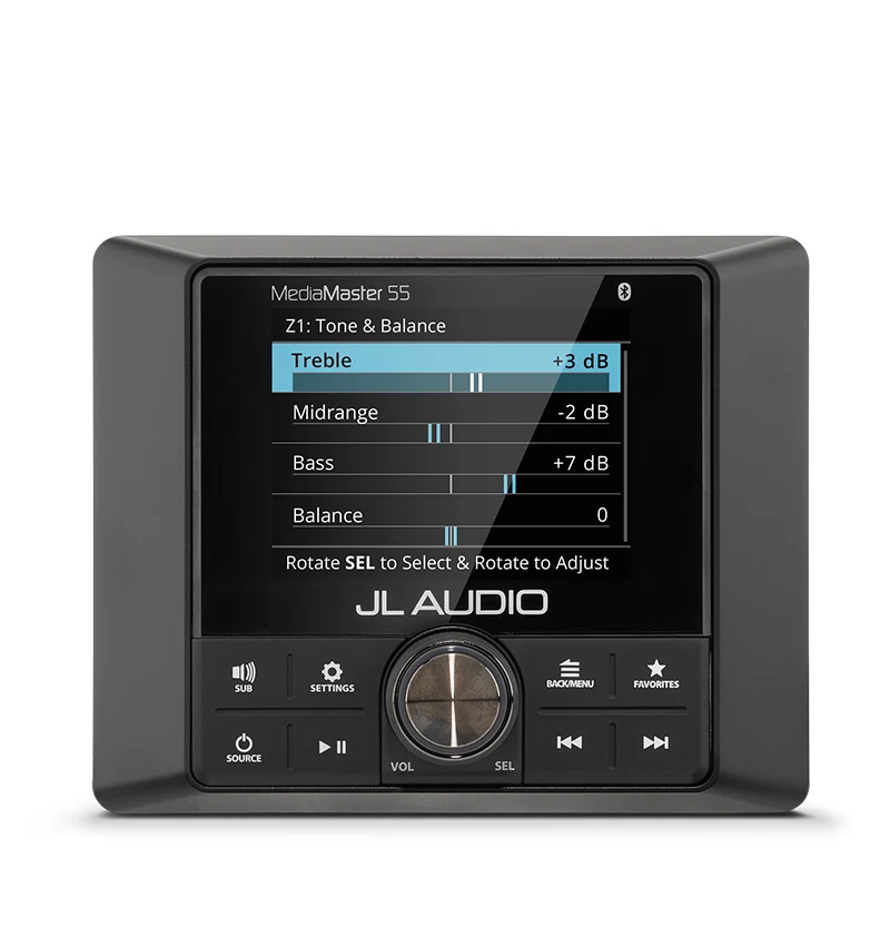 Device JL AUDIO Media Master MM55 Marine Maritimt stereoanlegg m LCD fargeskjerm 0100336500
