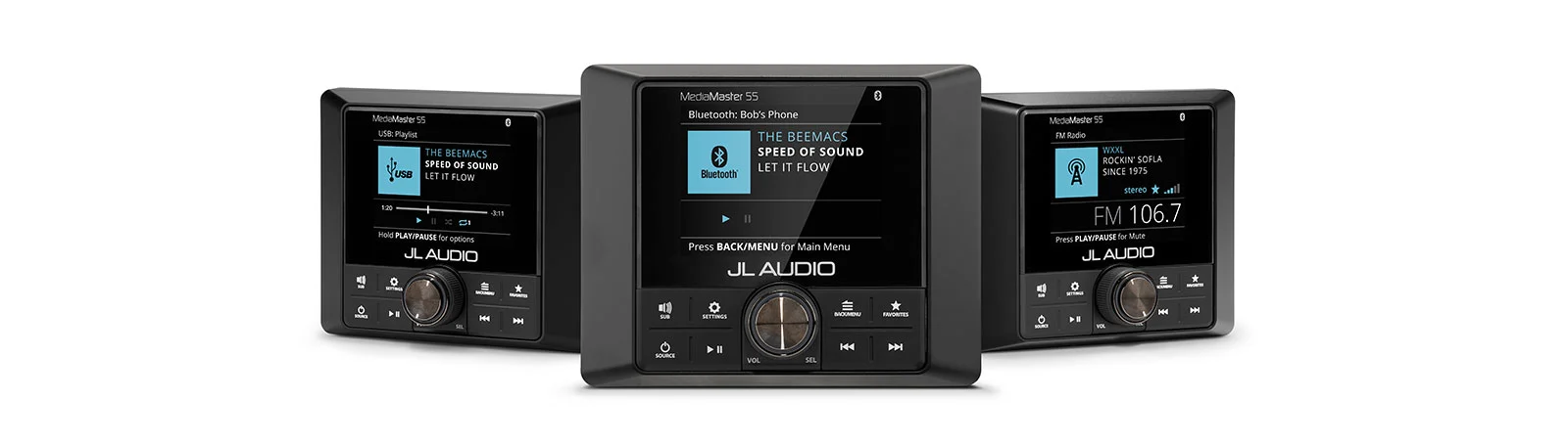 Device JL AUDIO Media Master MM55 Marine Maritimt stereoanlegg m LCD fargeskjerm 0100336500