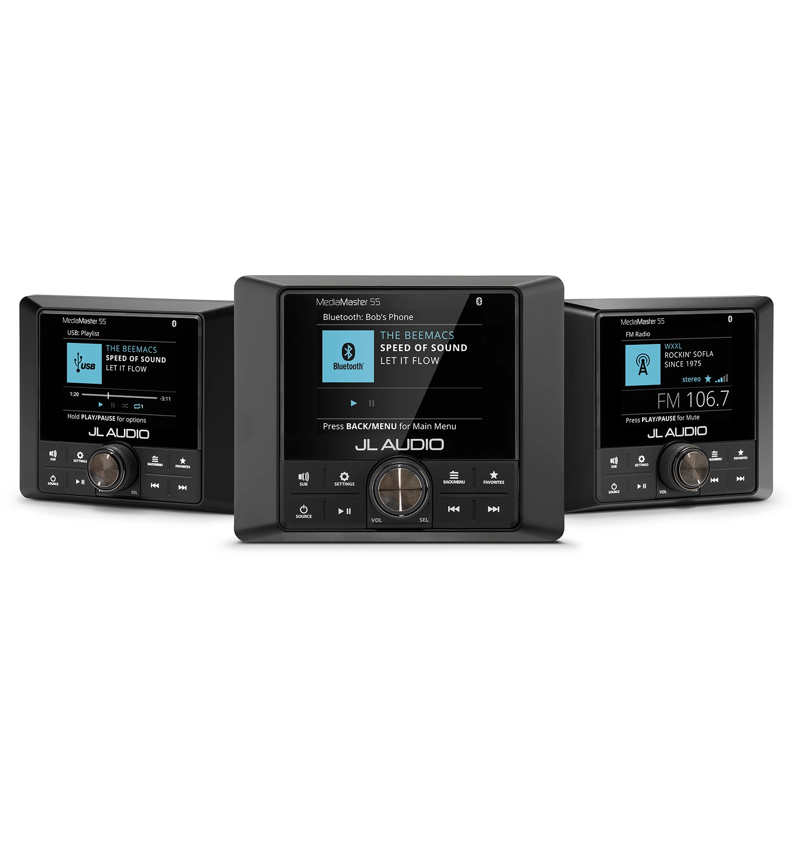 Device JL AUDIO Media Master MM55 Marine Maritimt stereoanlegg m LCD fargeskjerm 0100336500