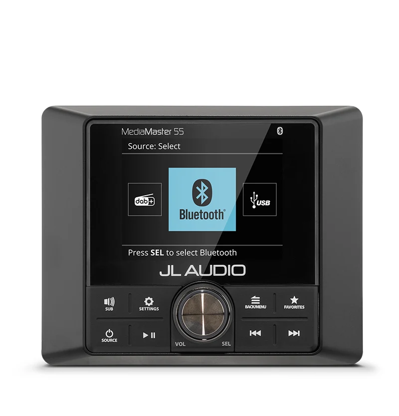 Device JL AUDIO Media Master MM55 Marine Maritimt stereoanlegg m LCD fargeskjerm 0100336500