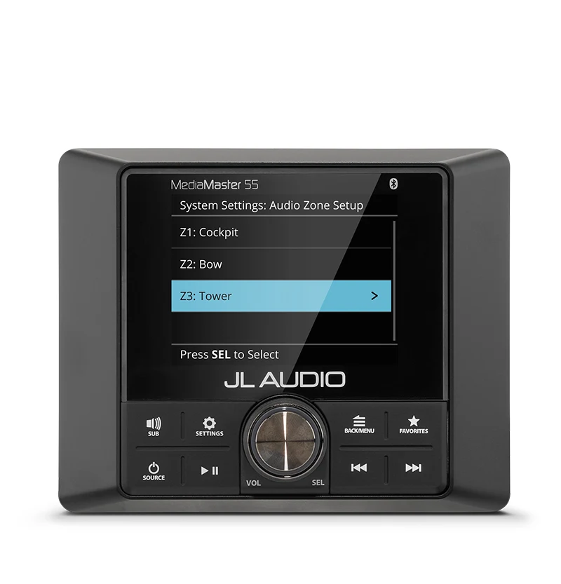 Device JL AUDIO Media Master MM55 Marine Maritimt stereoanlegg m LCD fargeskjerm 0100336500