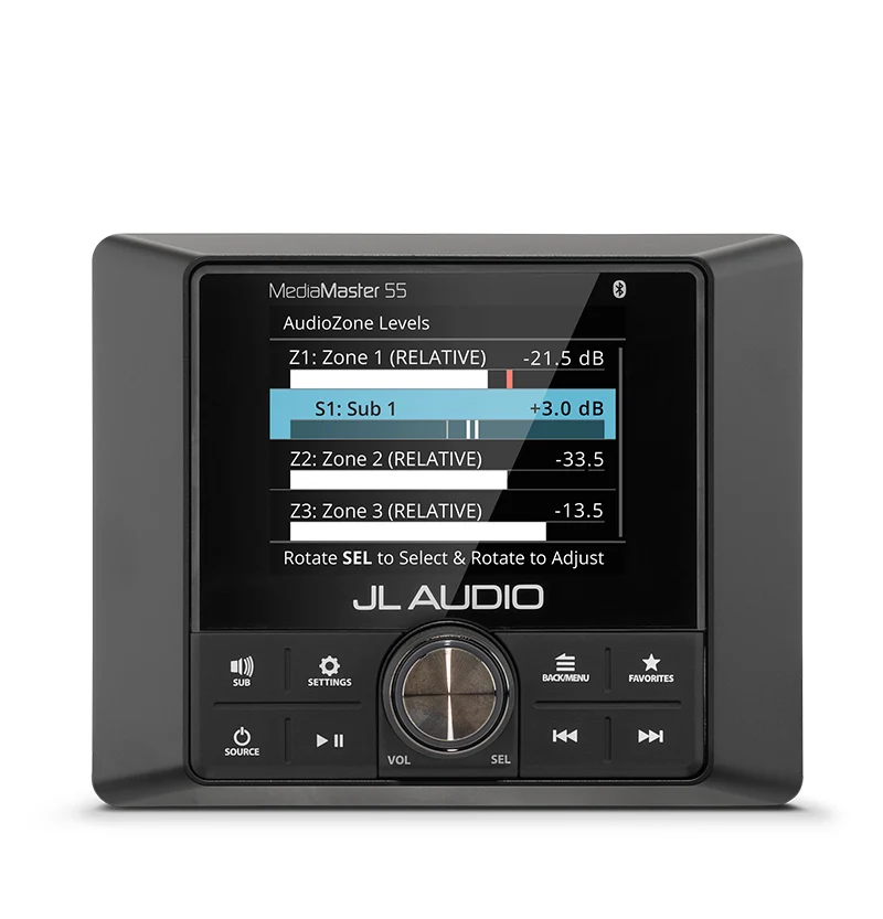 Device JL AUDIO Media Master MM55 Marine Maritimt stereoanlegg m LCD fargeskjerm 0100336500