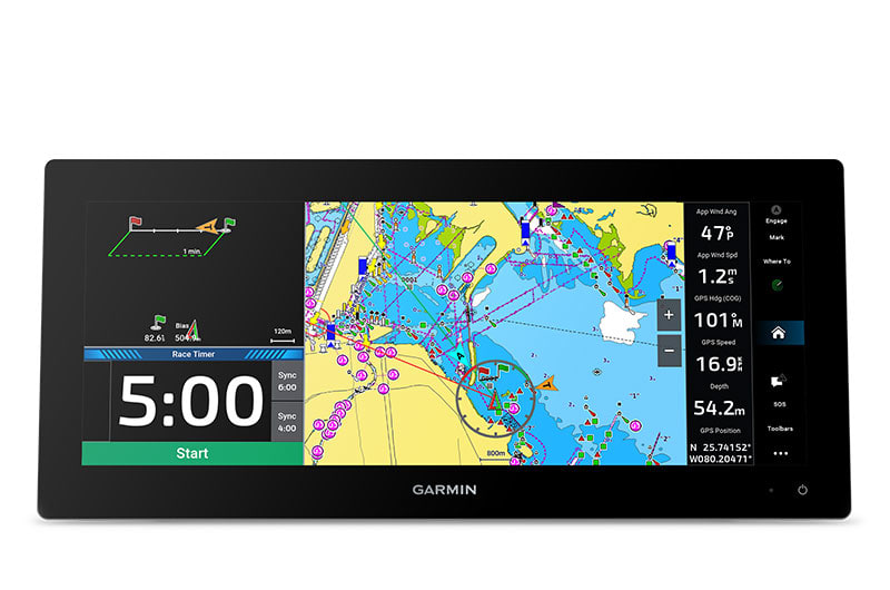 Kartplotter GARMIN GPSMAP 1523xsv 15 Ultrawide IPS touchskjerm ekkolodd 0100385500