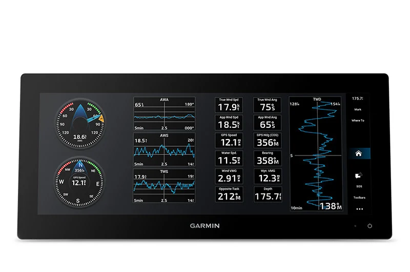 Kartplotter GARMIN GPSMAP 1523xsv 15 Ultrawide IPS touchskjerm ekkolodd 0100385500