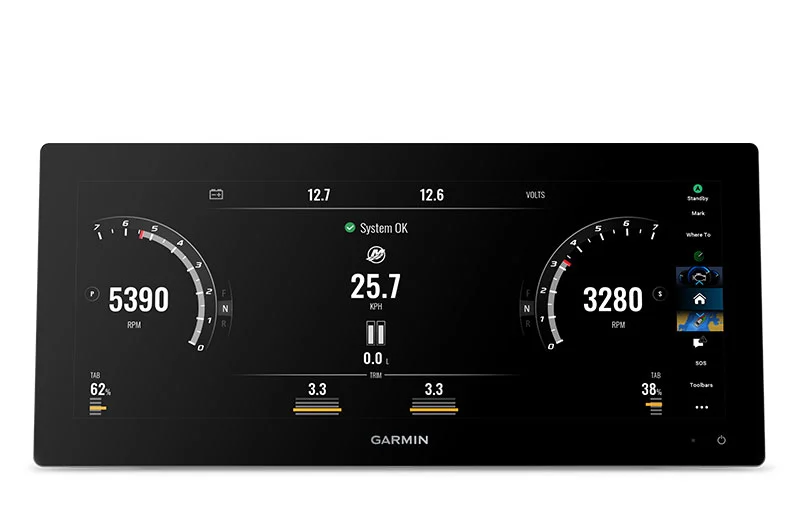 Kartplotter GARMIN GPSMAP 1523xsv 15 Ultrawide IPS touchskjerm ekkolodd 0100385500