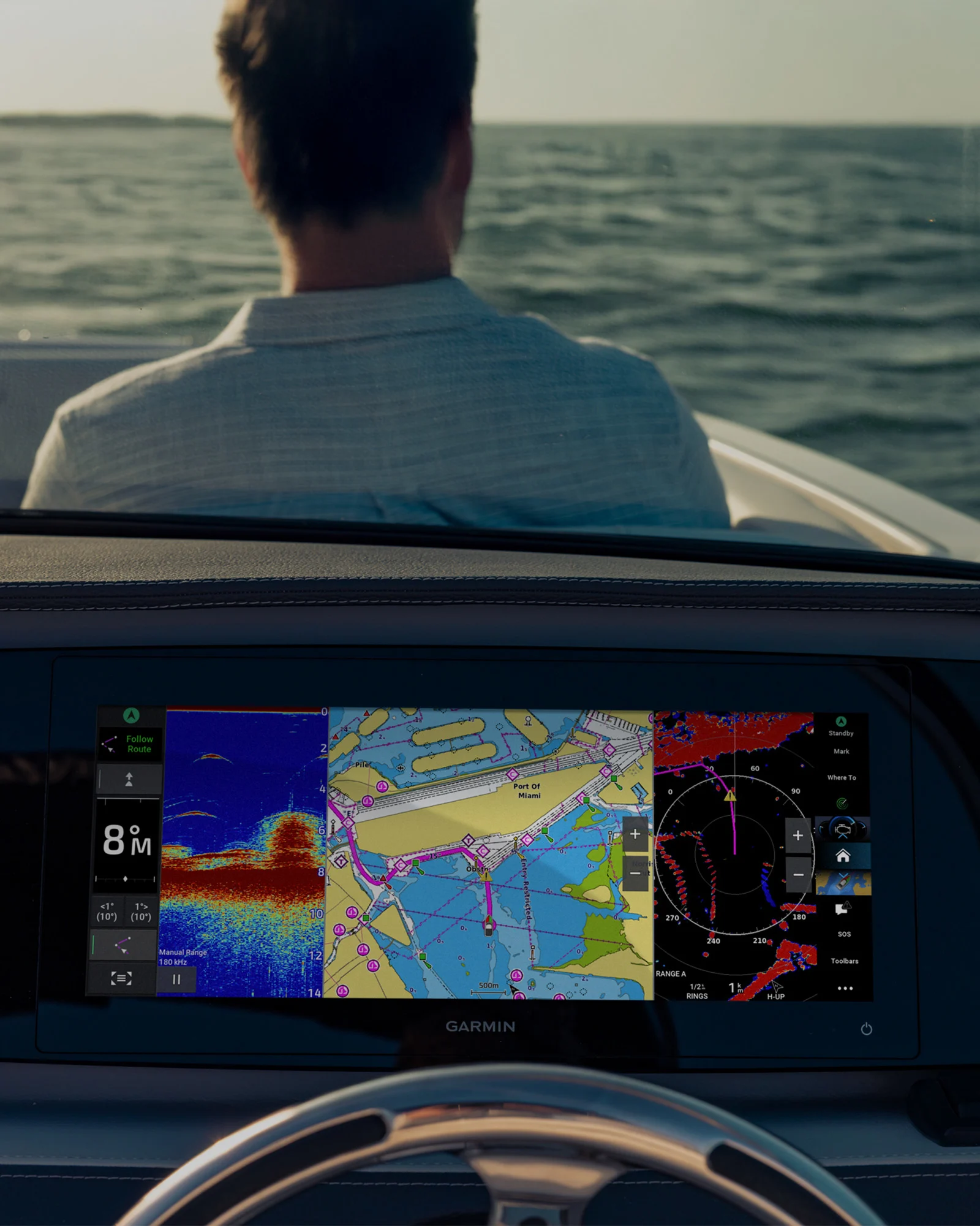 Kartplotter GARMIN GPSMAP 1523xsv 15 Ultrawide IPS touchskjerm ekkolodd 0100385500